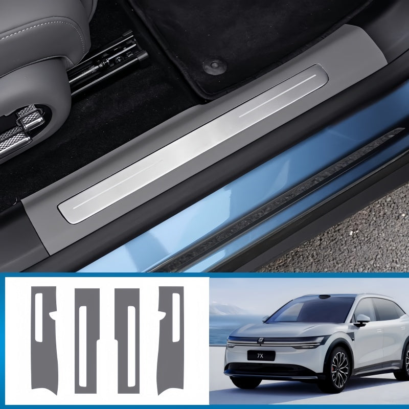 Leather Door Sill Protector for ZEEKR 7X (4 Pcs)