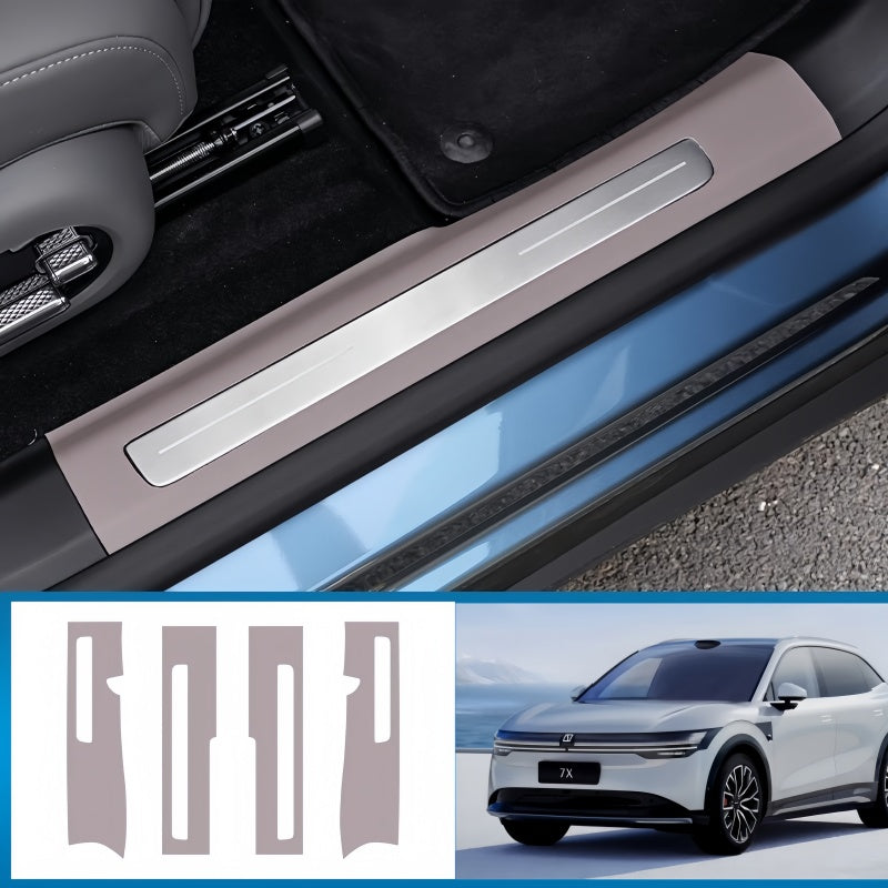 Leather Door Sill Protector for ZEEKR 7X (4 Pcs)