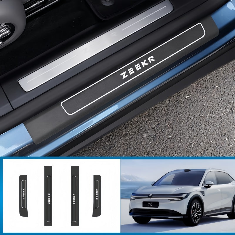 Leather Door Sill Protector for ZEEKR 7X (4 Pcs)