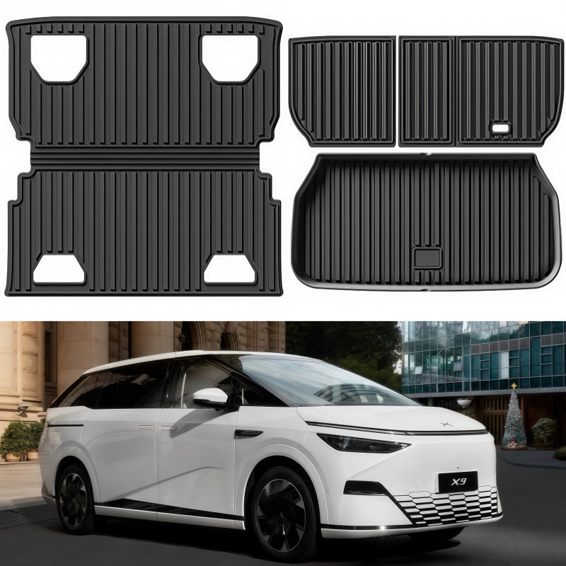 All-Weather TPE Floor Mats & Trunk Mats for XPeng X9