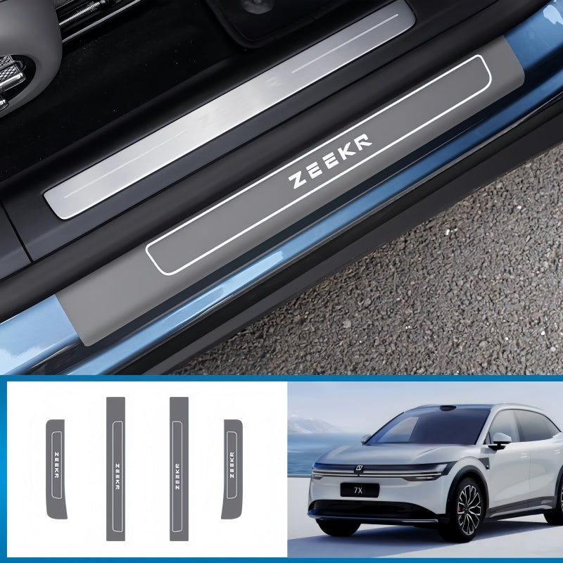Leather Door Sill Protector for ZEEKR 7X (4 Pcs)