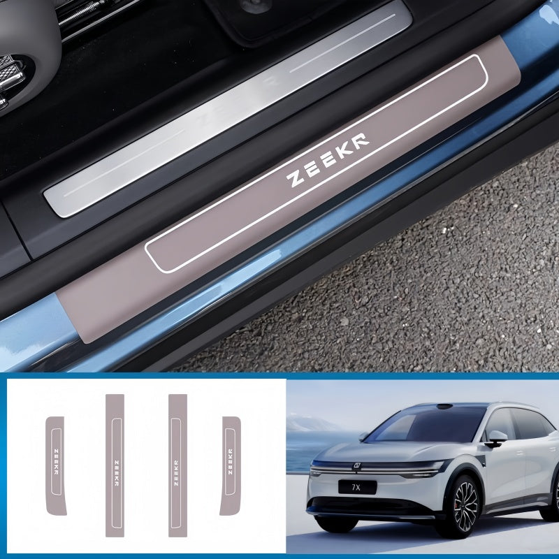 Leather Door Sill Protector for ZEEKR 7X (4 Pcs)