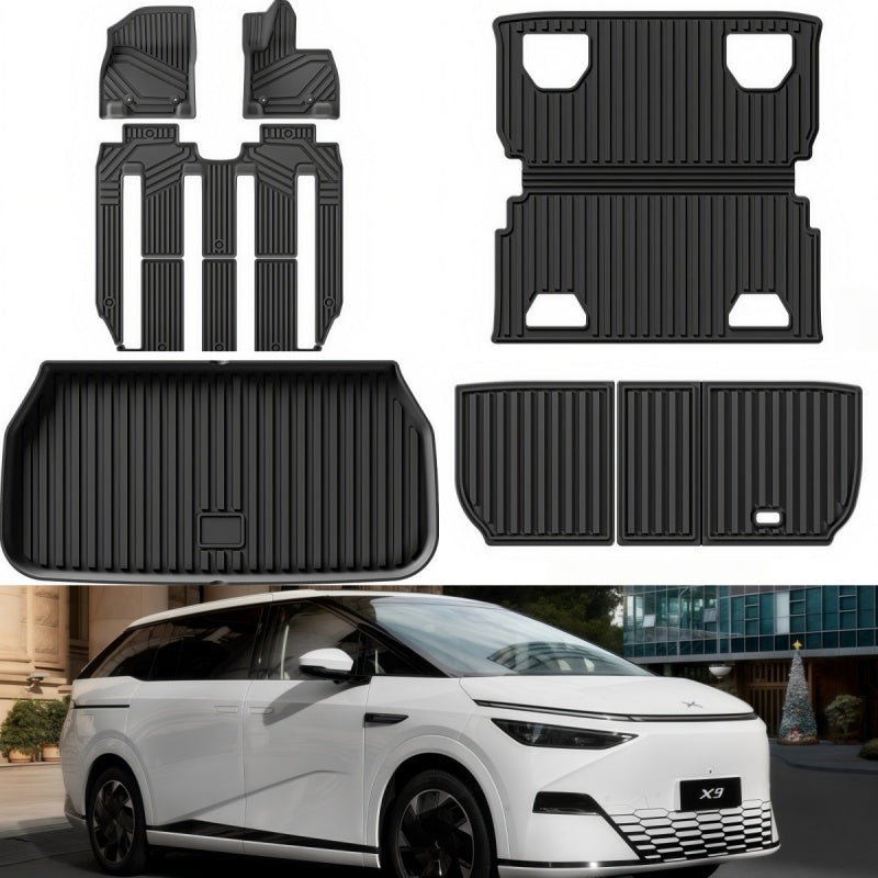 All-Weather TPE Floor Mats & Trunk Mats for XPeng X9