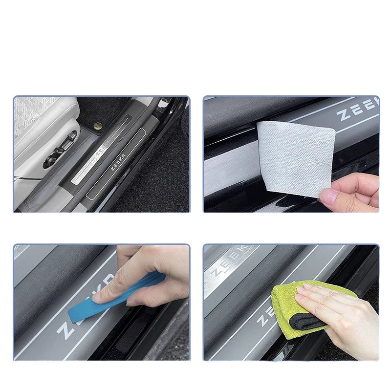 Leather Door Sill Protector for ZEEKR 7X (4 Pcs)