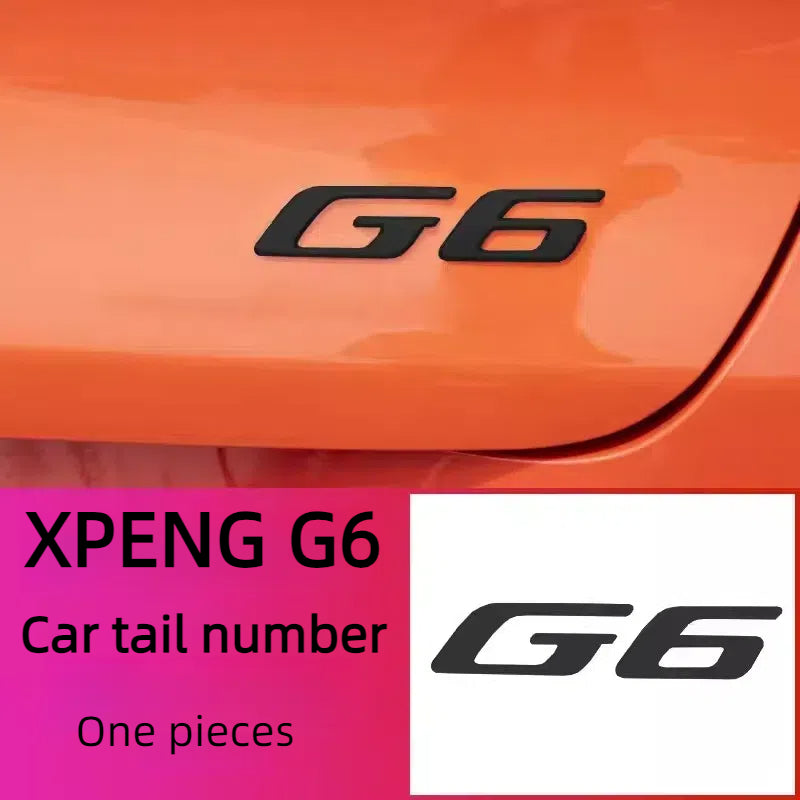 For XPENG G6 Car Body Logo Blackened Logo Modification