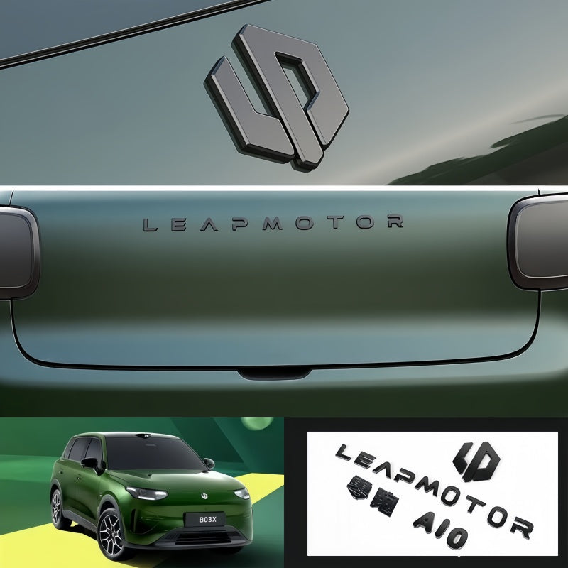 Gloss Black Logo Badge Covers for Leapmotor B03X