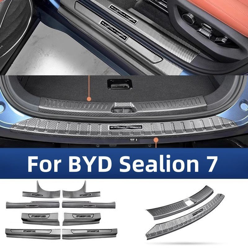 Carbon Fiber ABS Door Sill Protectors for BYD Sealion 7 - NICE EVS