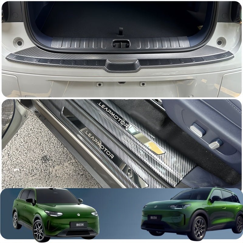 Carbon Fiber Door Sill Scuff Plate Protector for Leapmotor B03X - NICE EVS