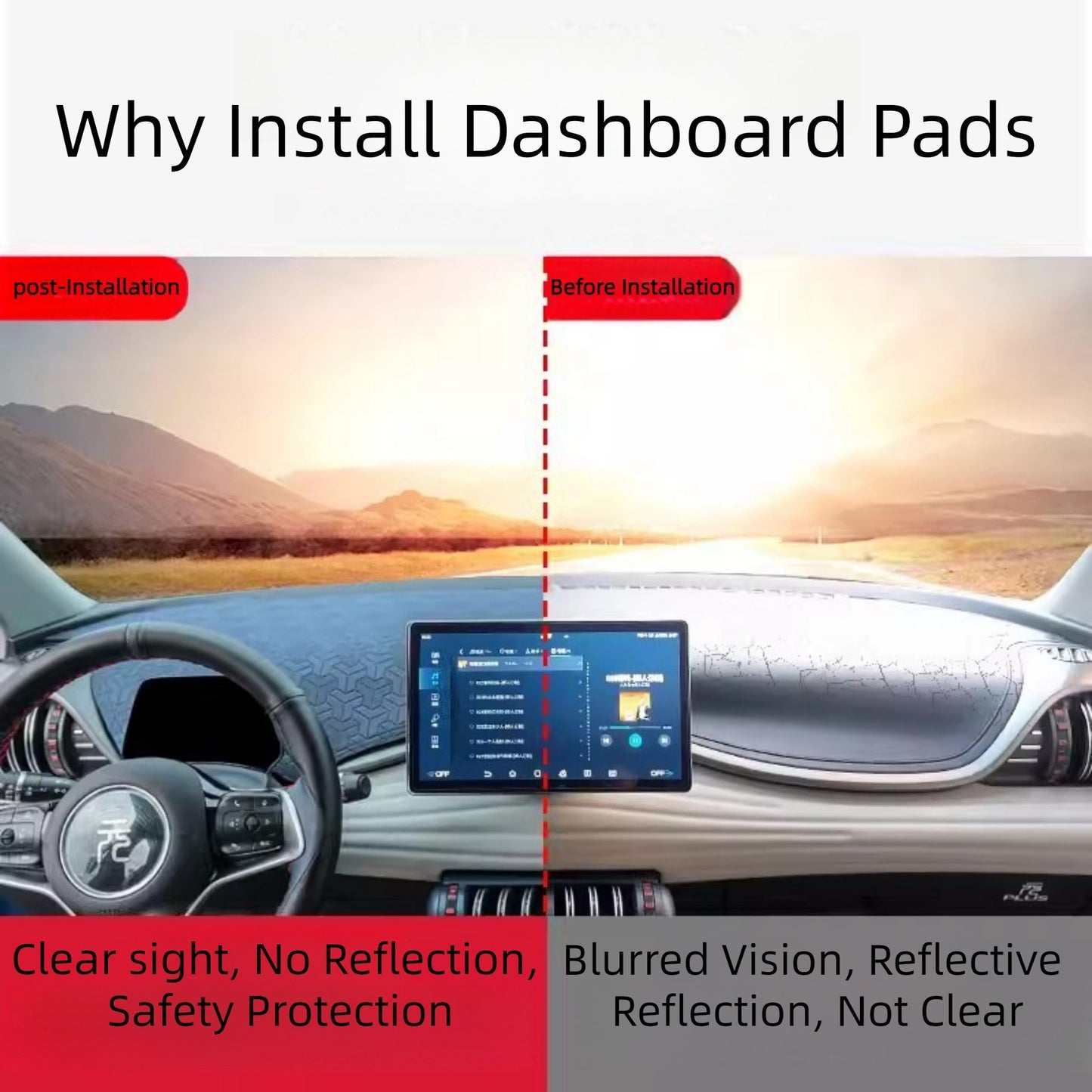 For BYD ATTO 3 Dashboard Cover Mat Sunshade Mat Artificial Leather Carpet Panel Mat Accessories - NICE EVS
