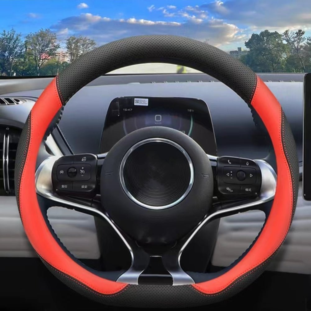 For BYD Atto 3 Microfiber Leather Sports D - shaped Car Steering Wheel Cover - NICE EVS