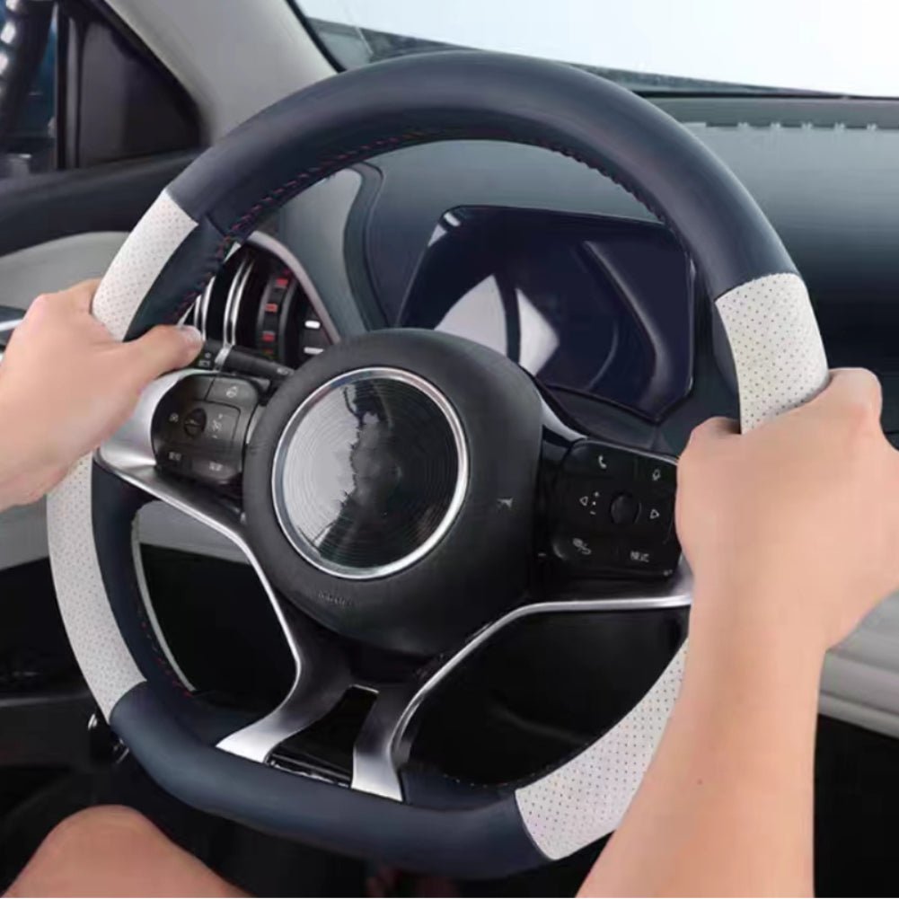 For BYD Atto 3 Microfiber Leather Sports D - shaped Car Steering Wheel Cover - NICE EVS
