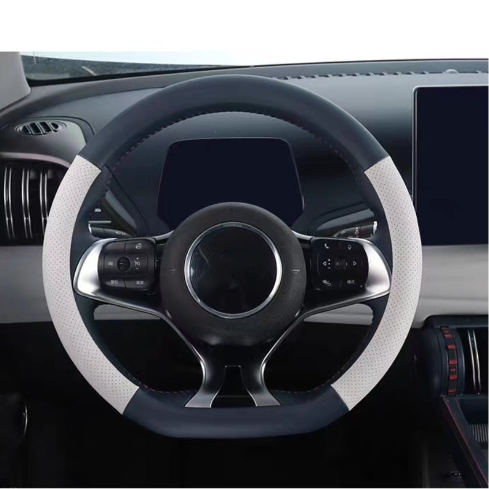 For BYD Atto 3 Microfiber Leather Sports D - shaped Car Steering Wheel Cover - NICE EVS