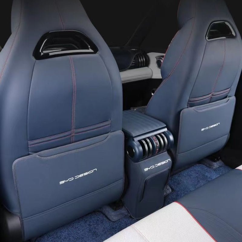For BYD Atto 3 PU Leather Anti Kick Mat Pad Mats Seat Back Protector - NICE EVS