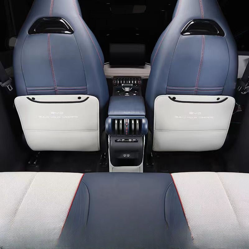 For BYD Atto 3 PU Leather Anti Kick Mat Pad Mats Seat Back Protector - NICE EVS
