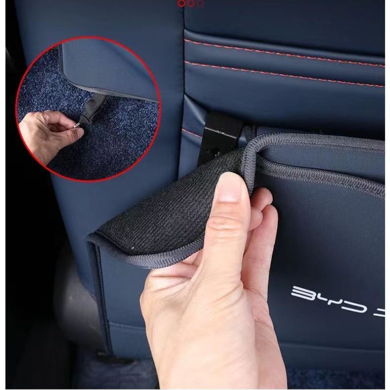 For BYD Atto 3 PU Leather Anti Kick Mat Pad Mats Seat Back Protector - NICE EVS