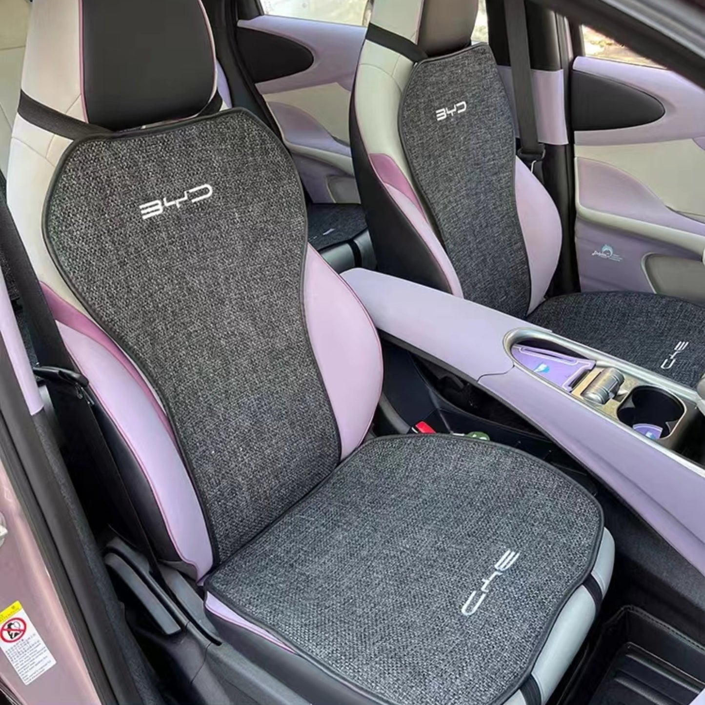 For BYD Atto 3,Dolphin Breathable Linen Car Seat Cushion Protect Mat - NICE EVS