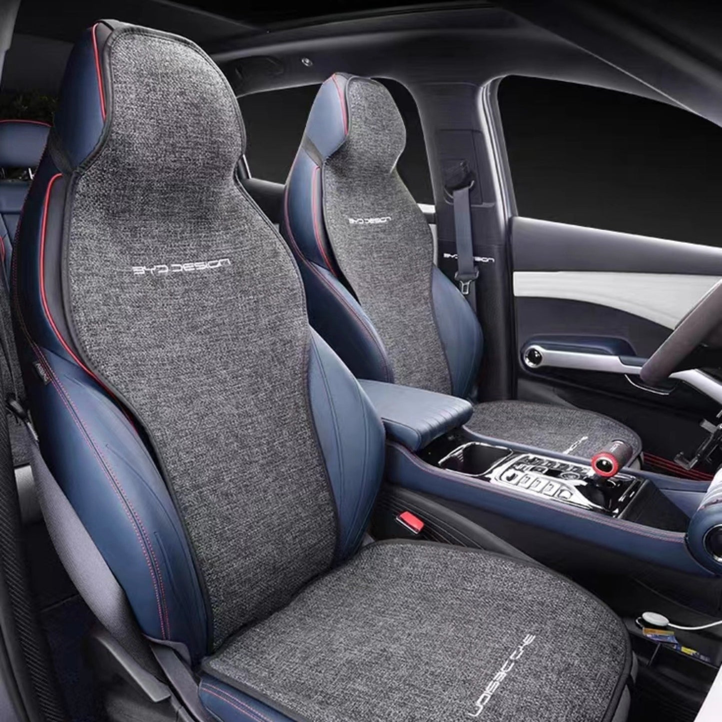 For BYD Atto 3,Dolphin Breathable Linen Car Seat Cushion Protect Mat - NICE EVS