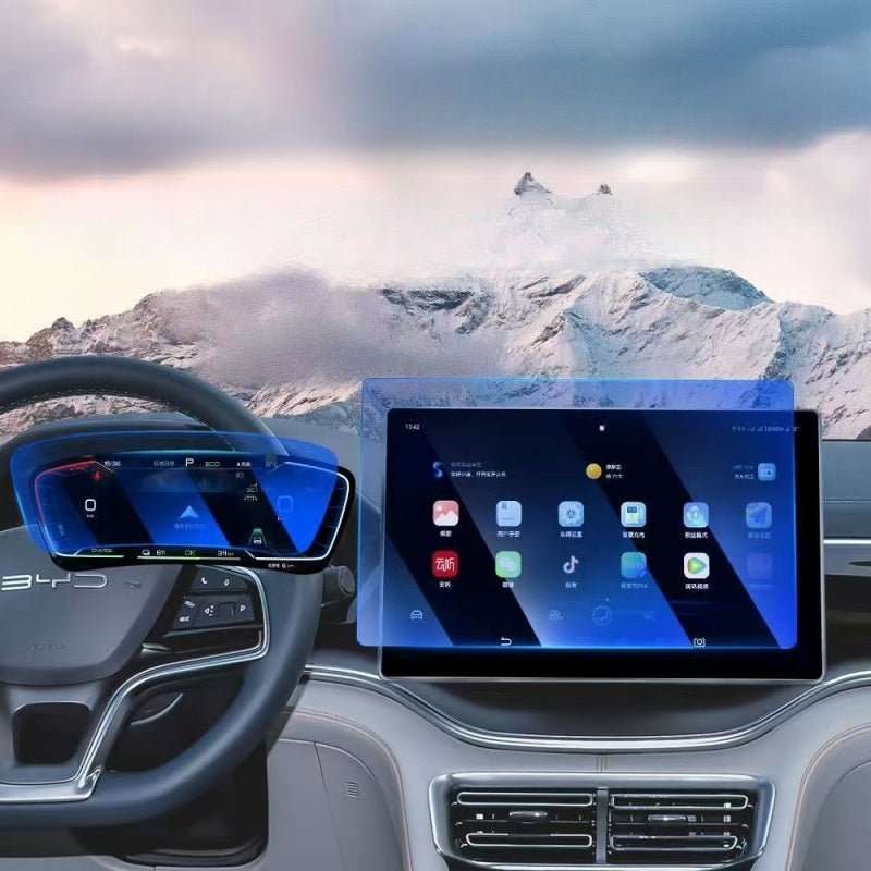 For BYD Navigation Screen Dashboard Screen Tempered Glass Film (4 Pcs) - NICE EVS