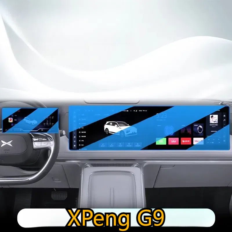 For XPENG G9 Dashboard,Navigation Screen Transparent PET Protective (Two pieces) - NICE EVS