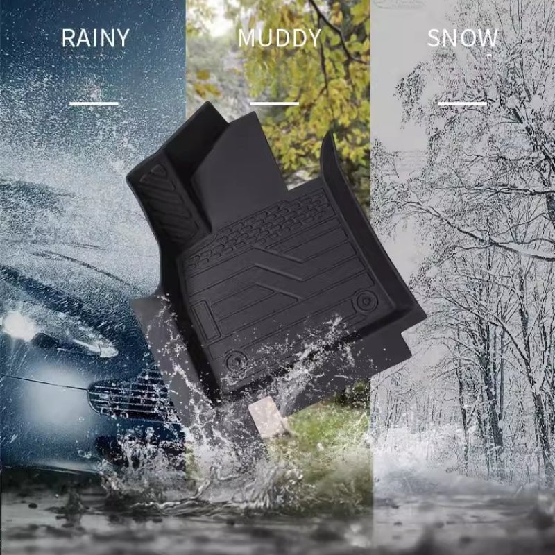 For XPeng P7 All - Weather Rubber Waterproof And Non - Slip Foot Mat - NICE EVS