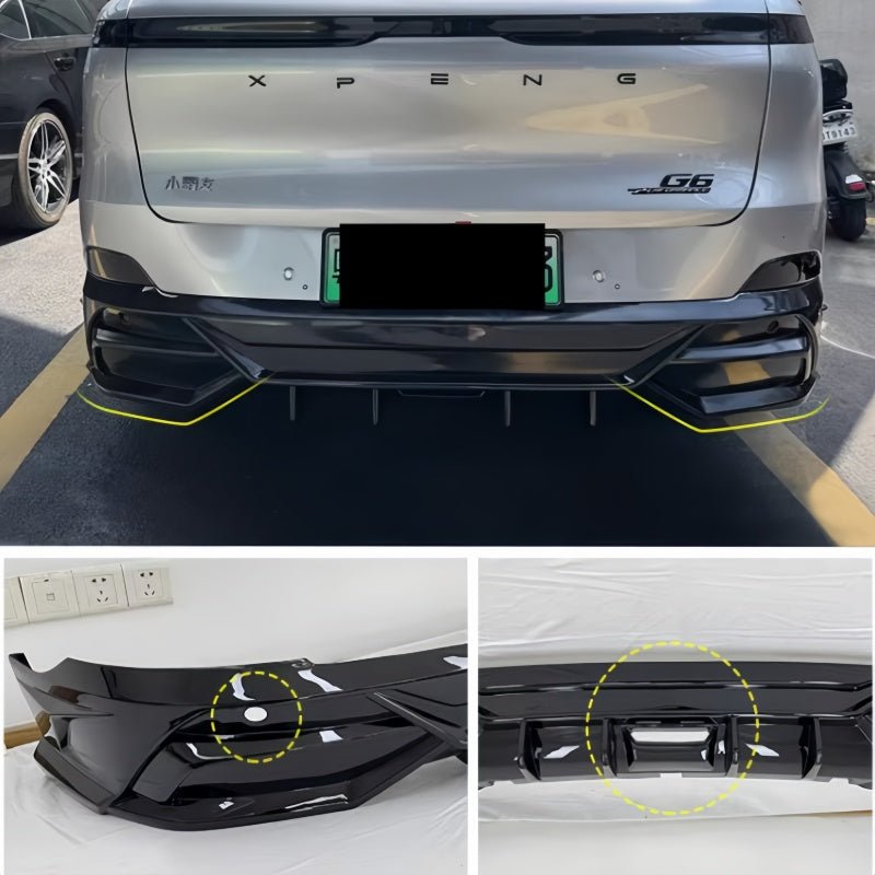 Front Bumper Lip & Rear Bumper Diffuser Spoiler for XPeng G6 - NICE EVS