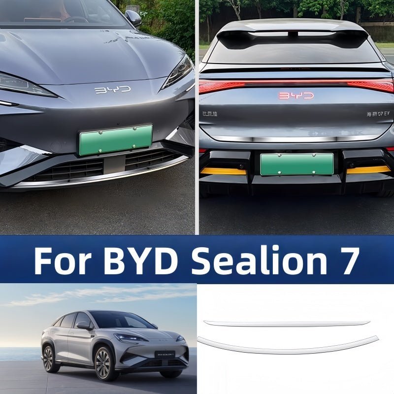 Front & Rear Stainless Steel Decorative Trim Strips for BYD Sealion 7 - NICE EVS