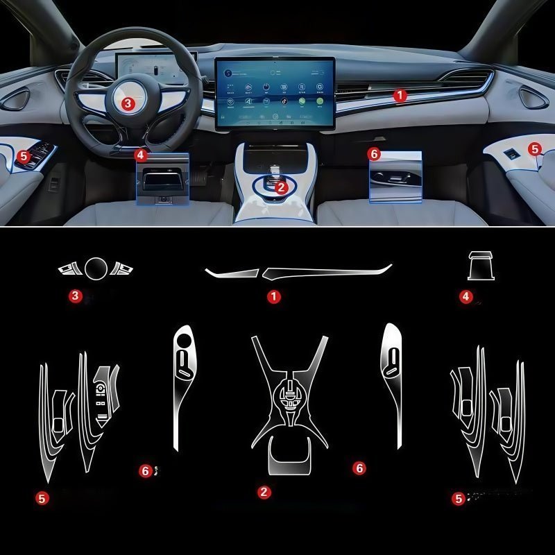 Full Interior TPU Protector Set for BYD Seal - NICE EVS