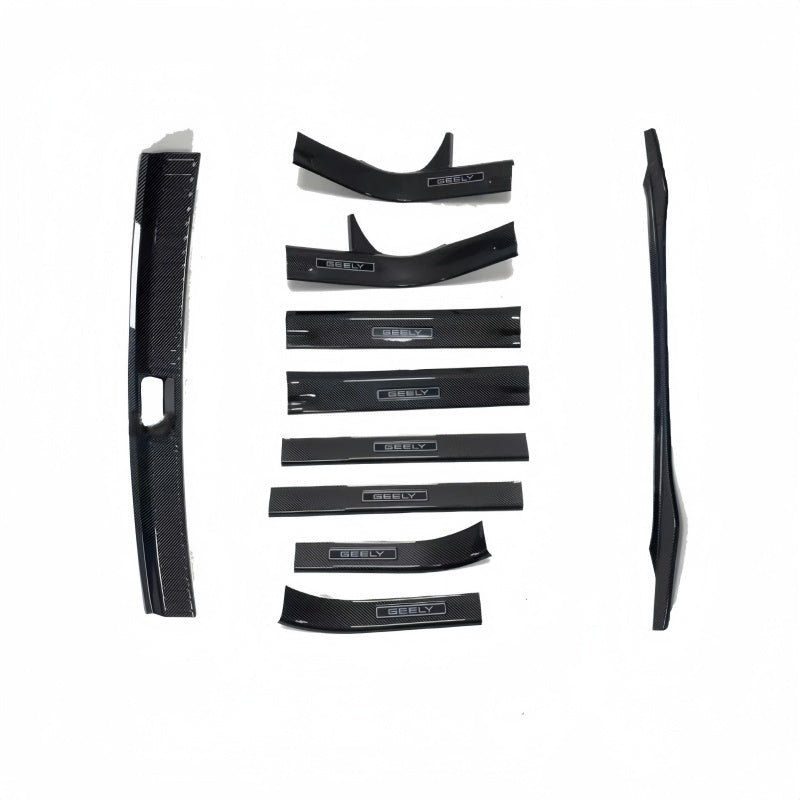 Carbon Fiber Style Trunk Sill Scuff Plate for Geely EX5