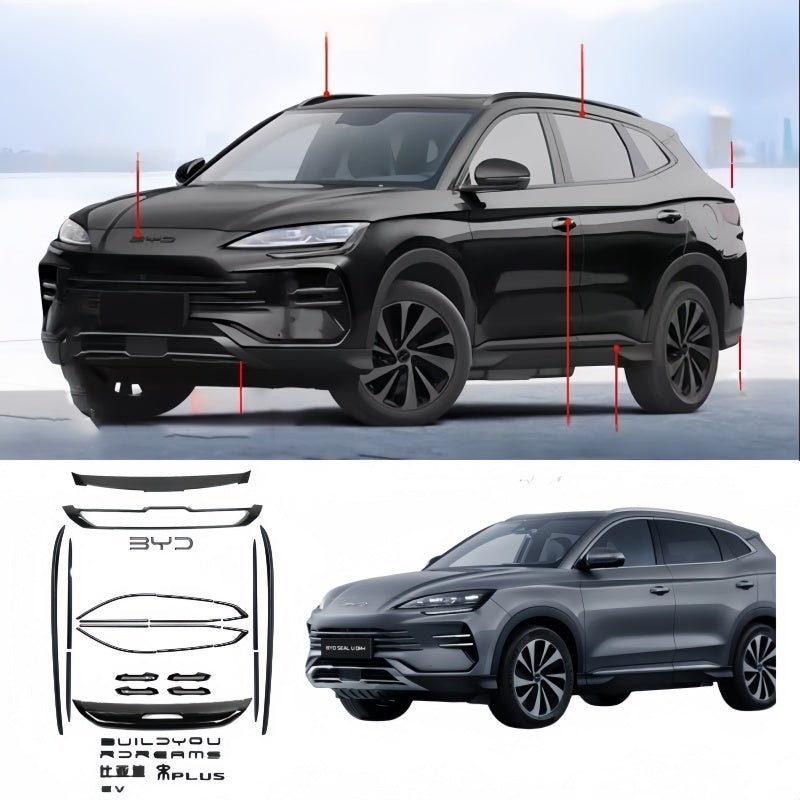 Gloss Black Body Side Molding Trim for BYD Sealion 6 / Seal U - NICE EVS