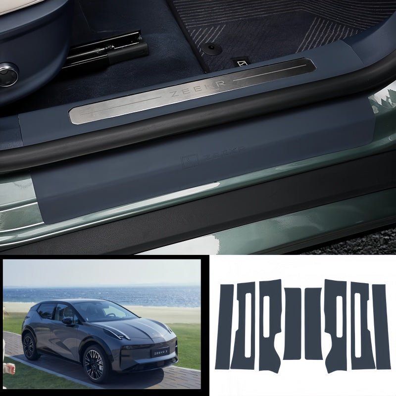 Leather Door Sill Protectors for ZEEKR X - NICE EVS