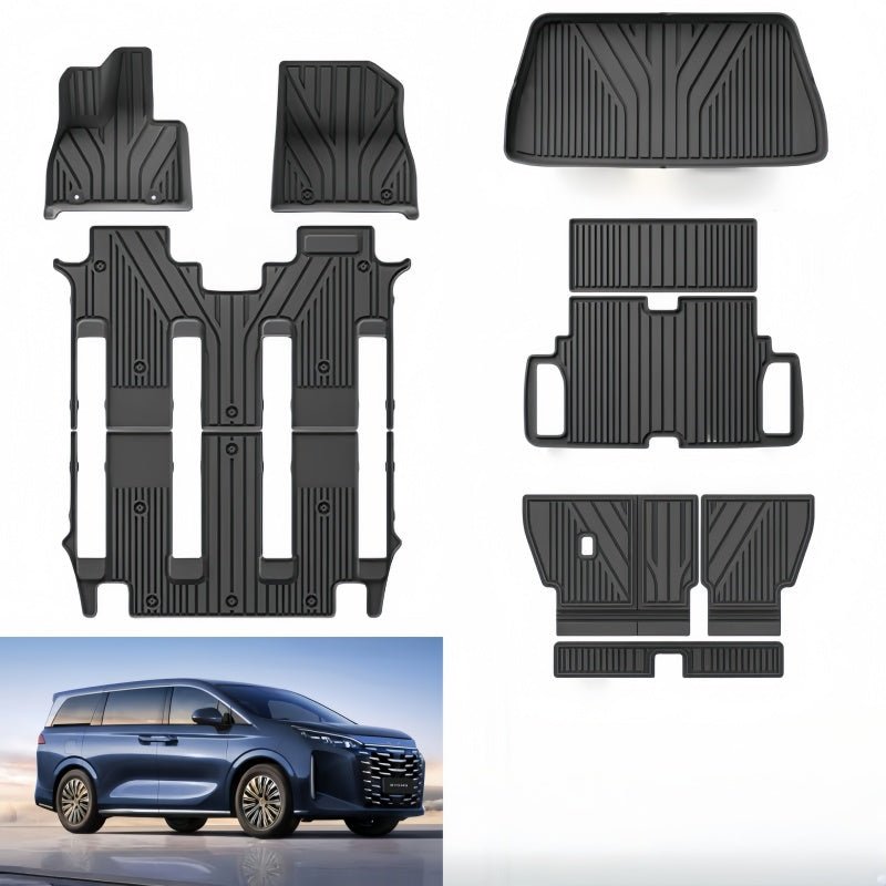 TPE Floor Mats & Trunk Mat for BYD M9 - NICE EVS