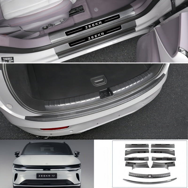 ABS Carbon‑Fiber Door Sill Protector Trim for Zeekr 7GT