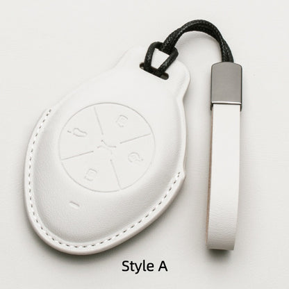 Premium Leather Key Fob Cover for Xpeng EV