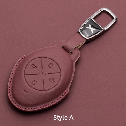 Premium Leather Key Fob Cover for Xpeng EV