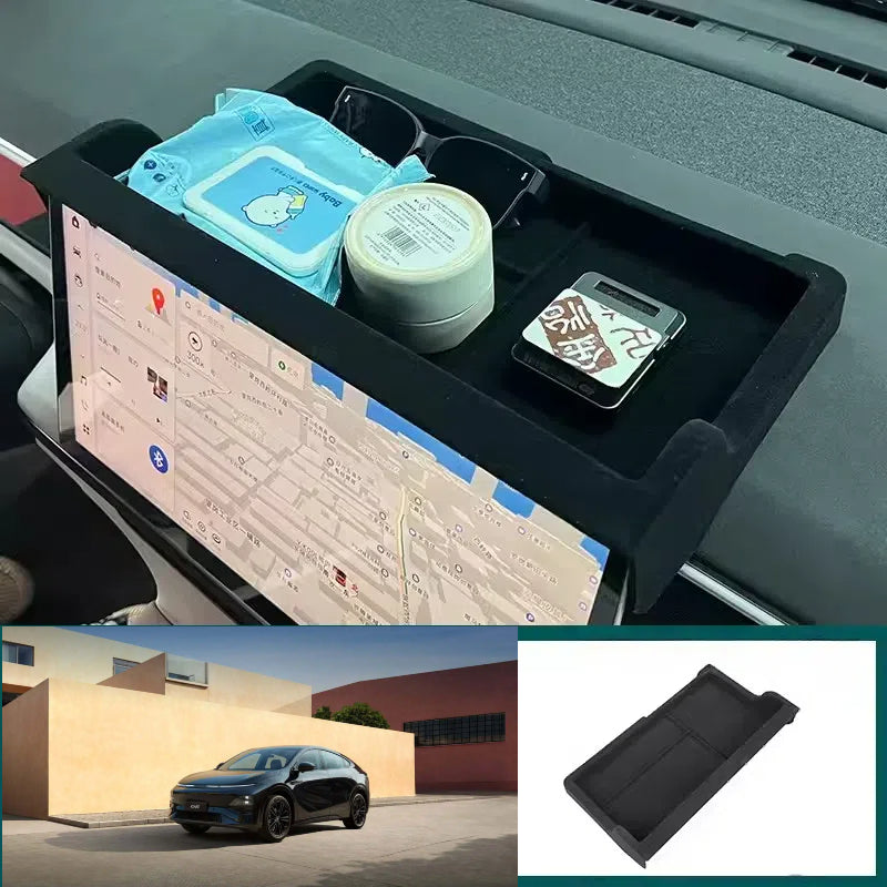 For XPeng G6 Navigation Screen Rear Storage Box Tissue Box