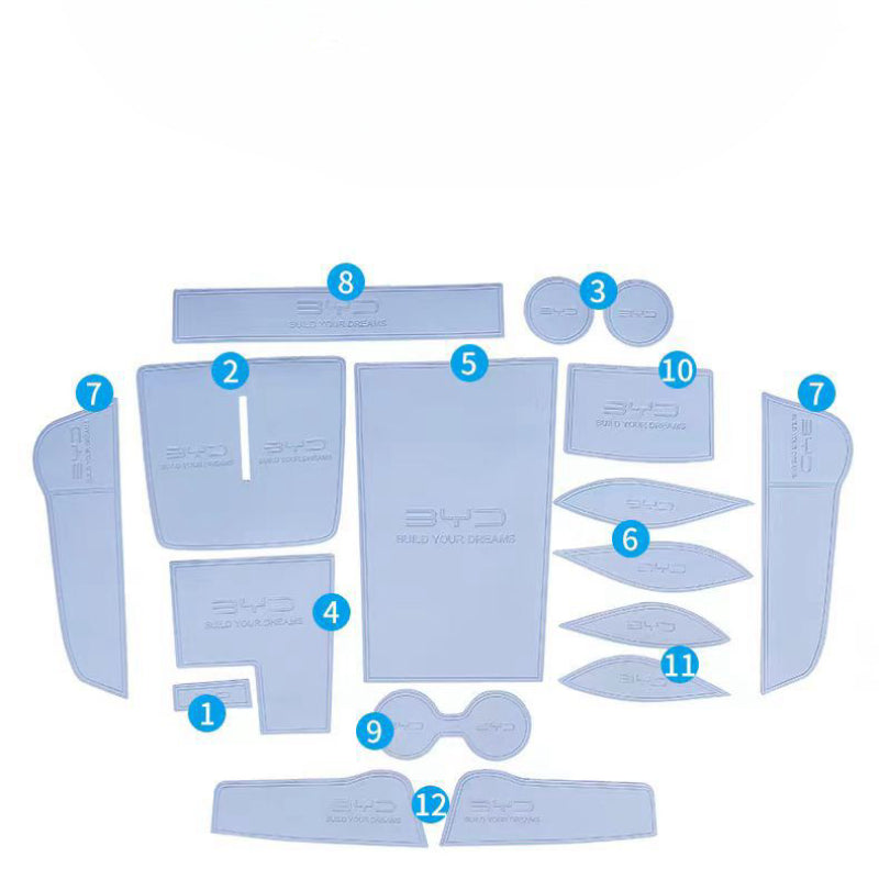 BYD SEAL Center Console Silicone Pad Wireless Charging Space