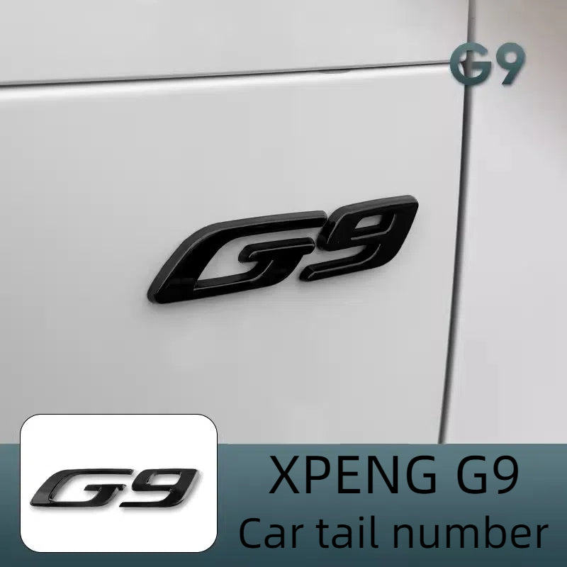 For XPENG G9 Car Body Logo Blackened Logo Modification