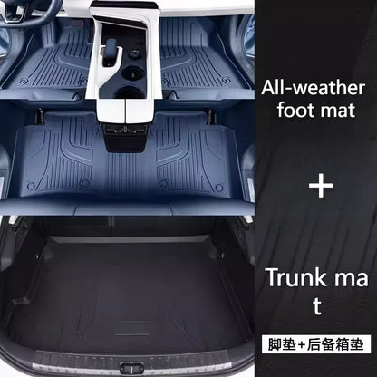 For ZEEKR 001 All-Weather Rubber TPE Floor Mat Carpet Trunk Mat