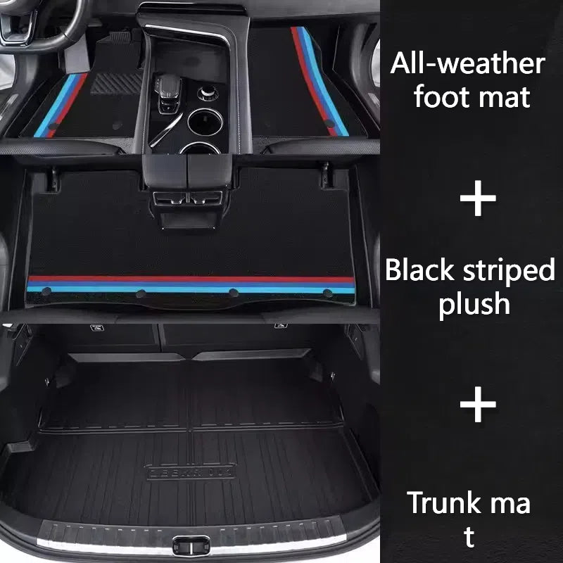 For ZEEKR X All-Weather Rubber TPE Floor Mat Carpet Trunk Mat