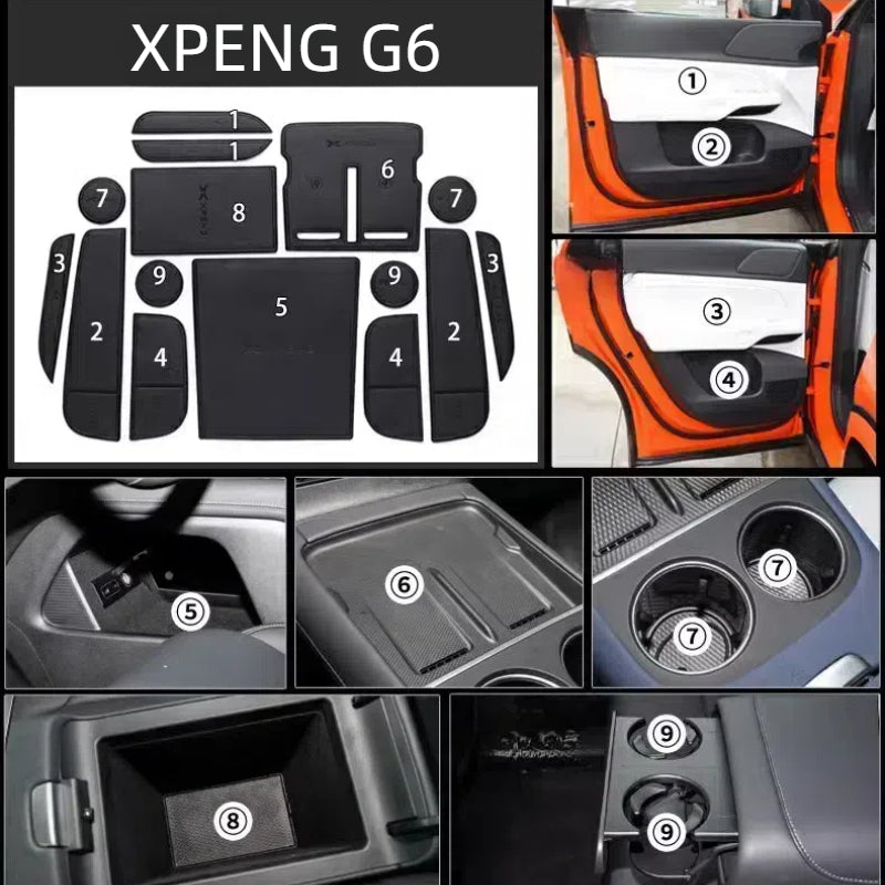 For XPENG G6 Car Water Coaster Non-Slip Mat (15 Pieces)