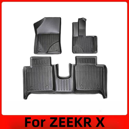 For ZEEKR X All-Weather Rubber TPE Floor Mat Carpet Trunk Mat