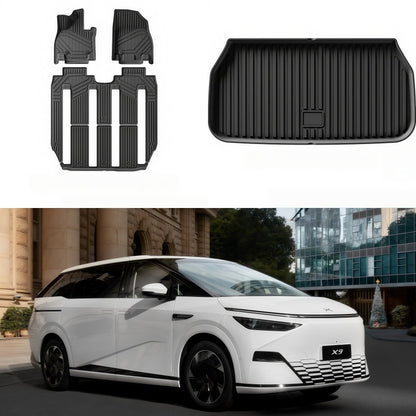 All-Weather TPE Floor Mats & Trunk Mats for XPeng X9