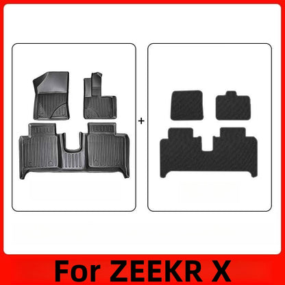 For ZEEKR X All-Weather Rubber TPE Floor Mat Carpet Trunk Mat