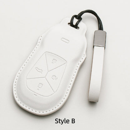 Premium Leather Key Fob Cover for Xpeng EV
