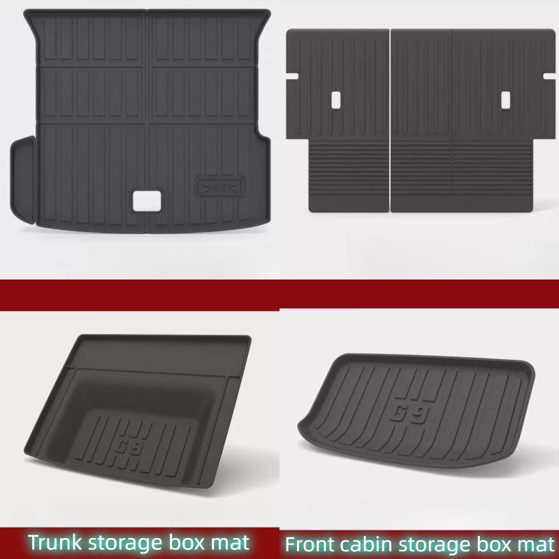 For XPeng G9 Trunk + Frunk Waterproof Anti-Skid Mat