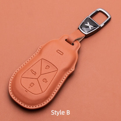 Premium Leather Key Fob Cover for Xpeng EV