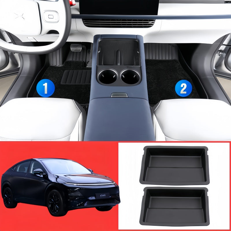 Para la caja de almacenamiento bajo el asiento del coche XPENG G6