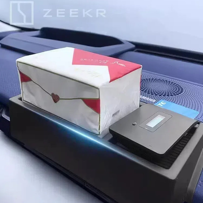 For ZEEKR X Center Console Screen Back Storage Box Organizer Tissue Box