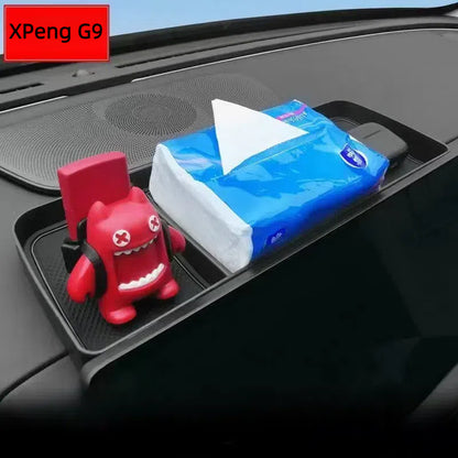 For XPeng G9 Navigation Screen Rear Storage Box Tissue Box