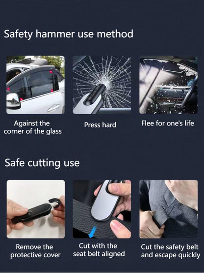 Car Safety Hammer Small Window Breaker To Cut Seat Belts